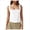White, variant on Women Square Neck Sleeveless Double Layer Tight Tank Top With Built-in Bra Support Slim Fit Casual Camisole, S, Hot Pink
