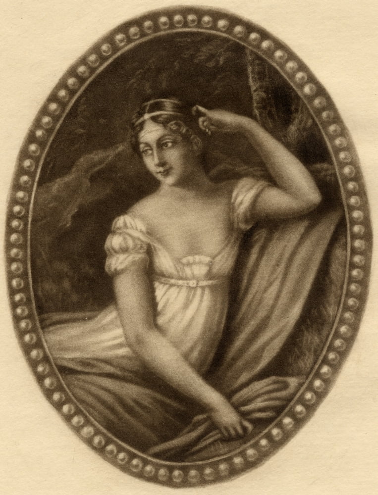 Empress Josephine 1763-1814 Original Name Marie-Josephe-Rose-Tascher De La Pagerie Also Josephine Bonaparte Late Empress Queen Of France And Italy Original Mezzotint By GWHRitchie From The Book Lady