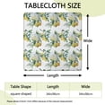thumbnail image 2 of Yellow Lemon Fruit Leaves White Pattern Square Fitted Tablecloth with Elastic Edge,Square Table Cover,Washable Elastic Table Cover for Home Kitchen Party Decor 34"x34", 2 of 6
