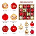thumbnail image 5 of Bolas de árbol de Navidad de 6 cm y 3 cm, bolas navideñas grandes, bolas multicolores, adornos para árbol de Navidad, juego para fiestas en casa, 5 of 5
