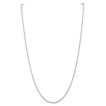 14k White Gold 2.00mm D/C Quadruple Rope Chain
