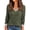Army Green, variant on Color Block Long Sleeve Shirts for Women V Neck Dressy Casual Fall Tops Lightweight Tunic Pullover Fashion Clothes