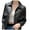Black, variant on Leather Jacket Women Cropped Vintage Faux Leather Jackets Long Sleeve Button Lapel Coats Spring Fall Fashion Coats (Brown,XL)