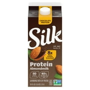 Silk Dairy Free, Gluten Free, Dark Chocolate Protein Almond Milk, 59 fl oz Carton