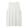 thumbnail image 5 of GEWSEY Women's Plus Size Sweater Vest V Neck Sleeveless Loose Fit Knit Pullover Tank Tops with Pockets (White, XL), 5 of 5