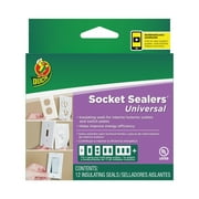 Duck Brand Socket Sealers Universal Foam Weather Stripping, 2.5 in x 4.31 in., 12 pack