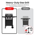 thumbnail image 2 of Brand-Man Grills Propane Gas 3 Burner Grill with Side Table for BBQ, Outdoor Cooking Grill with Wheel, 2 of 7