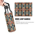 thumbnail image 4 of Yayeee 20oz Insulated Water Bottle Double Wall Stainless Steel with Flip Straw Lid, Blue Geometric, 4 of 7