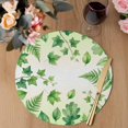 thumbnail image 3 of Spring Botanical Round 13 Inch Placemats Set of 4, Watercolor Ivy Ferns Leaves Ombre Green HeatResistant Non Slip Place Mats for Dining Table, Wipeable Braided Kitchen Table Mats for Housewarming, 3 of 9