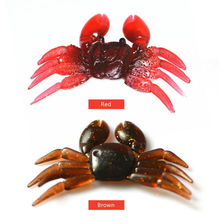 Lixada 5PCS 3D Soft Fishing Lures Crab Artificial Bait Fishing