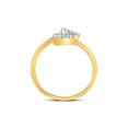 thumbnail image 4 of 10kt Yellow Gold Womens Round Diamond Heart Arrow Band Ring 1/10 Cttw, 4 of 4