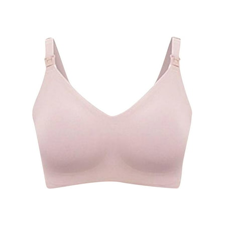 

CAICJ98 Plus Size Lingerie Women s Front Closure Bra Underwire Unlined T-Back Plus Size Lacy Unpadded Full Coverage Racerback Bras Pink XL