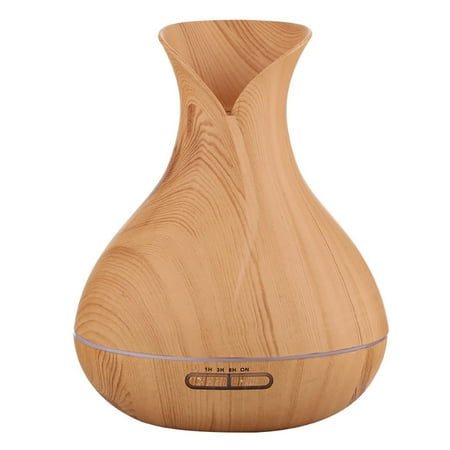 

Diffuser 400ml Oil Diffuser Wood Grain Humidifier 7 Color LED Baby Light