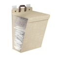 thumbnail image 1 of Wall Hanging Laundry Basket Collapsible Dirty Clothes Basket Space Saving Foldable Laundry Basket for Shoes Socks Towels Beige L Size, 1 of 4