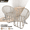 Beige, variant on Guang Sheng Pu Round Foldable Bohemian Saucer Chair for Bedroom Living Room Chair, Folding Metal Frame Lounge Lazy Cozy Moon Chair with Tassels