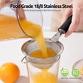 thumbnail image 3 of 18/8 Stainless Steel Mesh Strainer: U-Taste 3.9 Inch Kitchen Fine Mesh Sieve Food Colander with Riveted Sturdy Silicone Handle and 30 Mesh Hole for Straining Flour, Pasta, Fruit, Quinoa (Black), 3 of 11