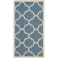 thumbnail image 3 of SAFAVIEH Courtyard Becky Geometric Indoor/Outdoor Runner Rug, Blue/Beige, 2'3" x 10', 3 of 11