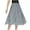 Gray, variant on ZQUUVOU Women Tulle Casual Summer Skirt Swing Solid Collor Elastic Waist Flax A-Line Ankle Skirt Black