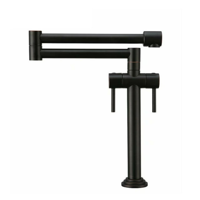 Solid Brass Hot&Cold Pot Filler Tap Deck Mounted Kitchen Faucet Brushed Golden ,High Water Flow Rate
