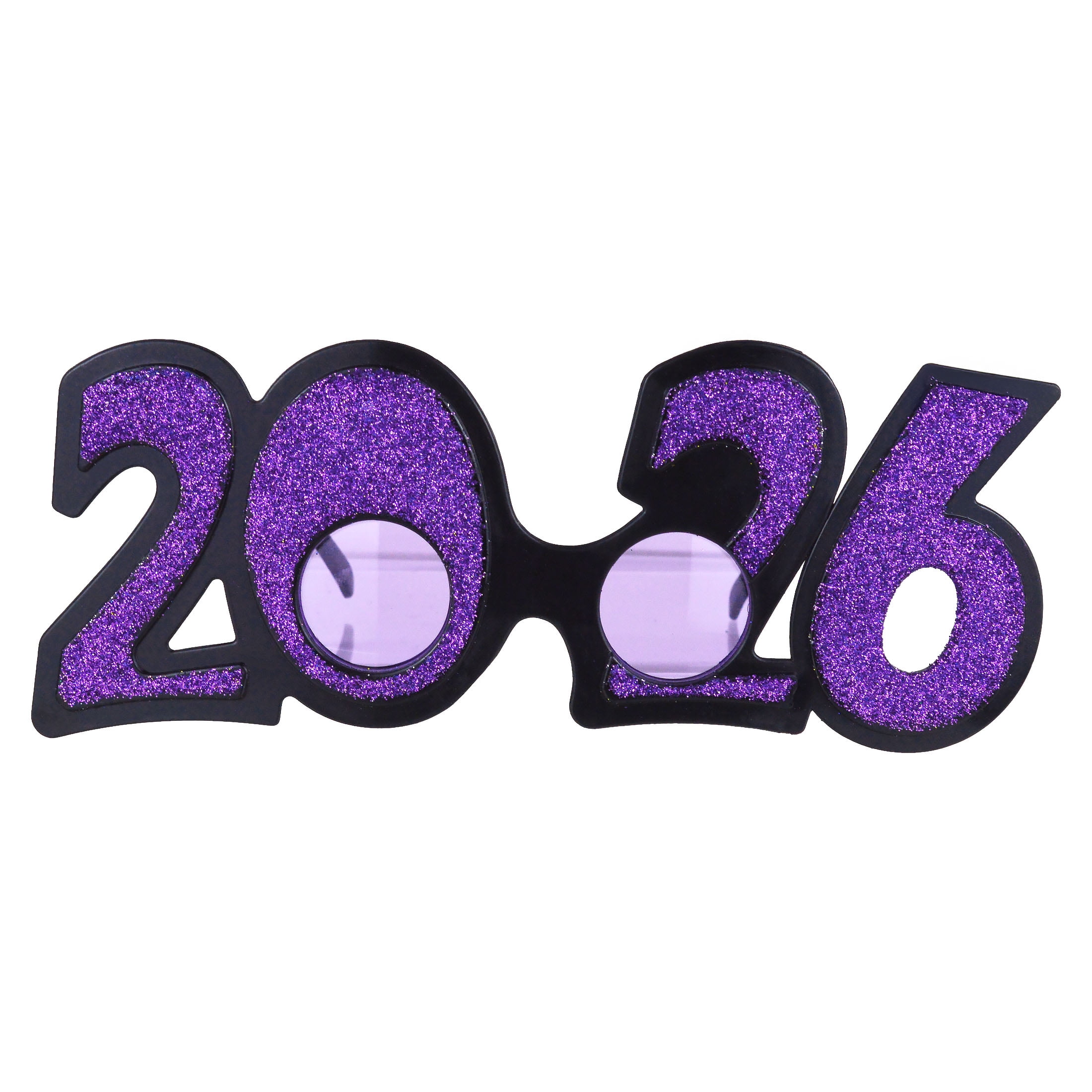 New Year Plastic Glasses Purple, 1 Piece, Festive Decorations, Way to Celebrate Style, Adult