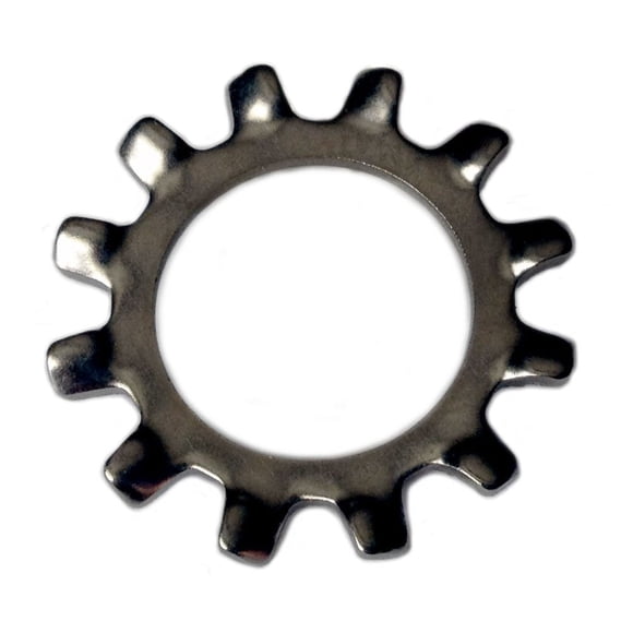 Arandelas externas Tooth Star Lock de acero inoxidable, 1/4 pulgadas (100 unidades)