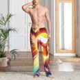 thumbnail image 6 of Lsque Geometry Dash Print Men's Pajama Pants, Lounge Pant - Comfortable Home Wear,Elastic Waistband, Stylish Design-XX-Large, 6 of 9