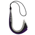 thumbnail image 4 of Endea Graduation Black/Purple/Grey Graduation Tassel with Silver Stacked Date Drop, 4 of 6
