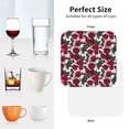 thumbnail image 6 of Rateoe Rose Flowers Drawing Drink Coasters Set of 4 Leather Coasters Spill Protection for Table Desk,Durable and Non Slip Leather Coaster ,4 Inches Drink Mats-Square, 6 of 6