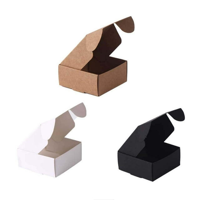 Baohd 50Pcs Kraft Airplane Box Boxes Pendant Necklace Carrying Cases Charm Storage Case Packaging Packing Favor Gift Brown