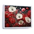thumbnail image 2 of Designart "Embrace Of White And Red Crimson Flowers" Flower Floater Framed Canvas Wall Art, 2 of 5