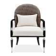 thumbnail image 2 of Michael Amini La Francaise Chenille Accent Chair - Cafe au Lait/Black, 2 of 15