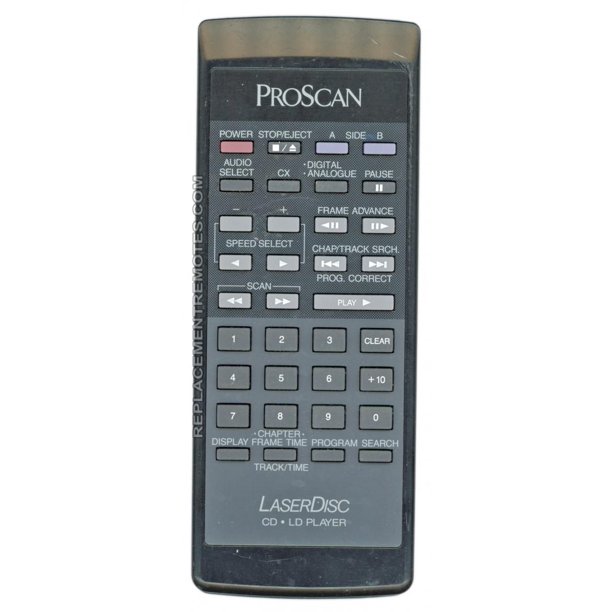 ProscanRCA 203538 (p/n VXX1421) Laser Disc Player Remote Control