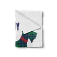 thumbnail image 2 of Scottie Dog Soft Flannel Fleece Blanket, I Heart My Scottie Message Tartan Pattern Built in Dog Silhouette, Cozy Plush for Indoor and Outdoor Use, 60" x 80", Dark Blue Green and Ruby, by Ambesonne, 2 of 5
