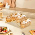 thumbnail image 6 of deevoka Dried Fruit Dish with Lid Appetizer Food Serving Tray for Snack Cookies Nuts Yellow, 6 of 9