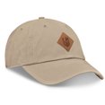 thumbnail image 3 of Men's Fanatics Khaki Vegas Golden Knights Elements Unstructured Patch Leather Strapback Hat, 3 of 4