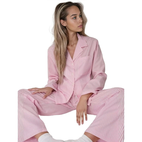 Striped Cotton Pajama Set