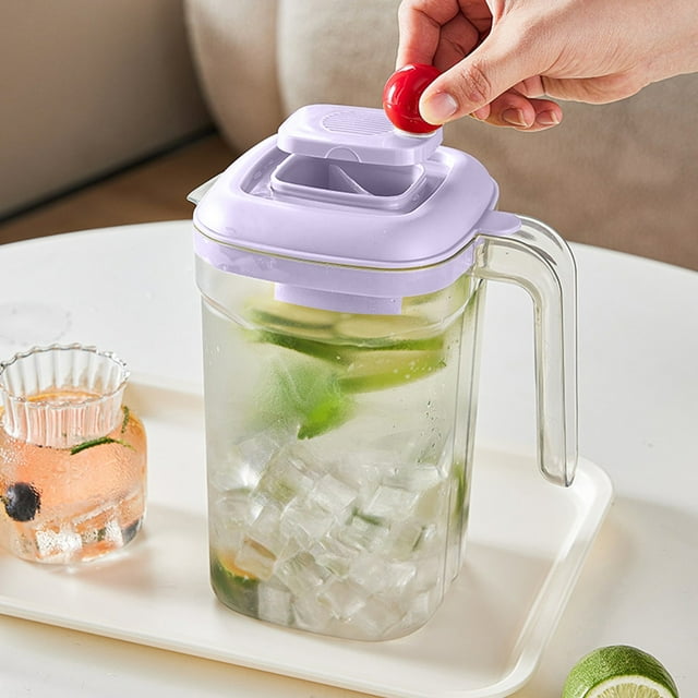 Grande Capacité Pot Réfrigéré, Bouilloire en Acier Inoxydable, Pichet d'Eau Froide Isolée, Distributeur de Service Ménager, pour Bureau Voyage, Préserve la Fraîcheur, Matériau de Qualité Alimentaire, Écologique