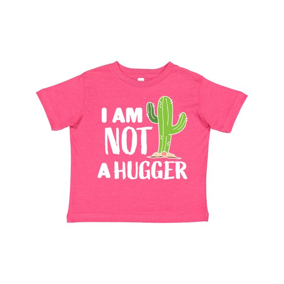 Inktastic I am Not a Hugger with Cactus Boys or Girls Toddler T-Shirt