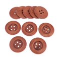 thumbnail image 4 of 10 botones de madera con agujeros grandes para manualidades, accesorios de costura para ropa, color café Café ligero, 4 of 8
