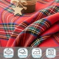 thumbnail image 5 of 2pcs Blackout Curtains Check Eyelet Curtain Bedroom Plaid Woven Brushed Cheque Window Drapes Darkening Curtains for Living Room, 5 of 7