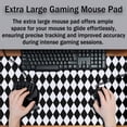 thumbnail image 6 of Computer Mat Black and White Desk Mat Large, Big Mouse Pad Gaming Desk Mats, Mouse Pad Gaming Non-Slip Rubber Base Waterproof with Stitched Edges, 35.4" X 15.7" for Work/Game/Office Diamond, 6 of 7
