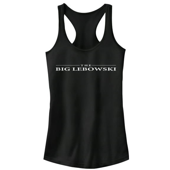 Junior's The Big Lebowski Classic Logo  Racerback Tank Top Black X Large