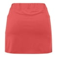 thumbnail image 4 of Blmnix Comfy Shorts for Women Trendy Red High Skort Solid Plus Size Polyester Running Stretchy Girls Pants, 4 of 5