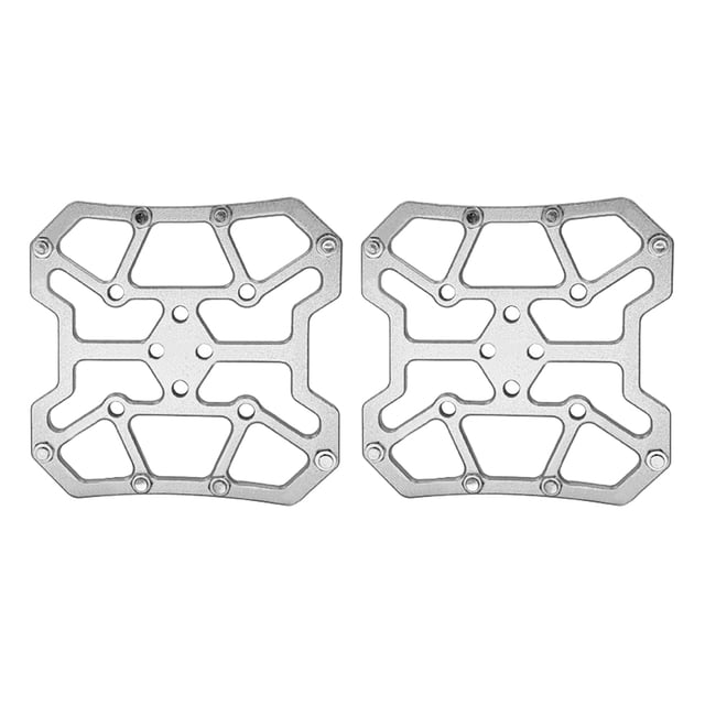 Graflsoa Universal Bike Pedal Conversion Kit with Quick-Release Cleats for Mountain and Road Bikes - Titanium Finish