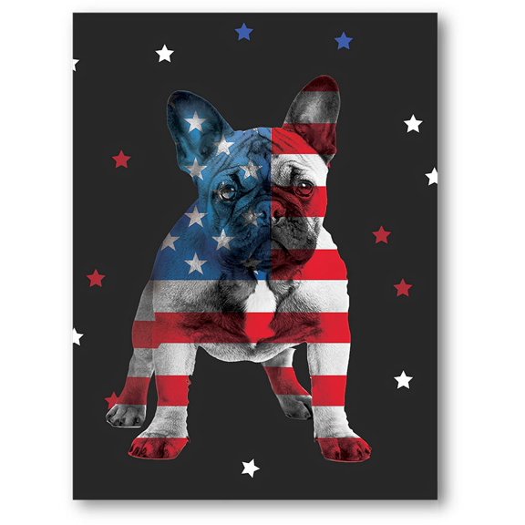 Awkward Styles USA Themed Canvas French Bulldog Wall Art American Flag Wall Decor with Bulldog Art Cute Dog Canvas Dog Lovers French Bulldog Lovers Gifts