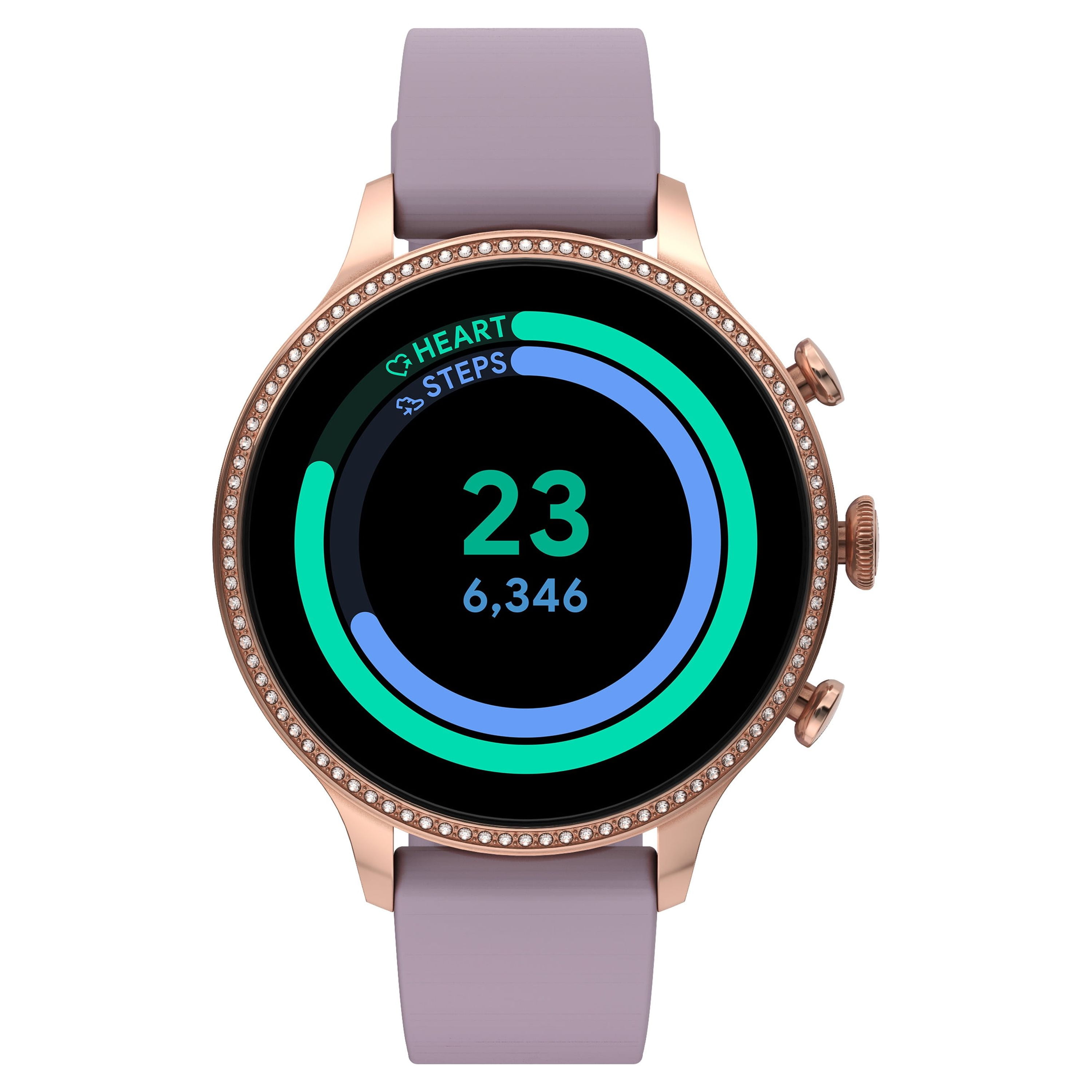 Fossil Gen 6 Smartwatch 42mm - Rose Gold With Purple Silicone : Target