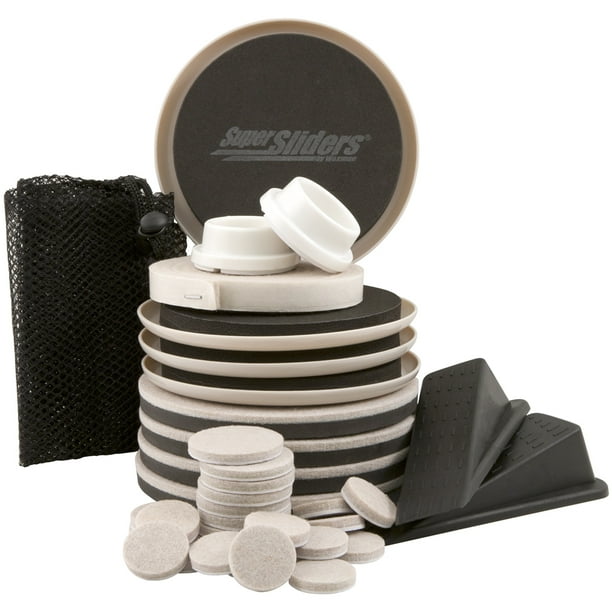 Super Sliders Assorted Reusable Furniture Sliders Hard/Carpet, Beige