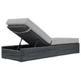 thumbnail image 4 of Pemberly Row  Patio Chaise Lounge in Canvas Gray and Chocolate, 4 of 4