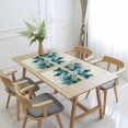 thumbnail image 6 of Turquoise Feather Placemats Set of 6, Farmhouse Rustic Modern Beige Washable Wipeable Table Mats for Dining Tables, Indoor Outdoor Kitchen Place Mats for Holiday Party Table Decor, 6 of 9