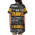 thumbnail image 3 of Lsque Travel Women's Short-Sleeved Pajama Set - 2 Piece Soft and Lightweight Sleepwear Set-Medium, 3 of 9